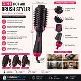 3-in-1 hot air brush stylizer available at modernmartpk