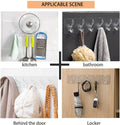 Heavy duty transparent sticky hooks strip with strong self adhesive waterproof wall hook for bathroom and kitchen use.