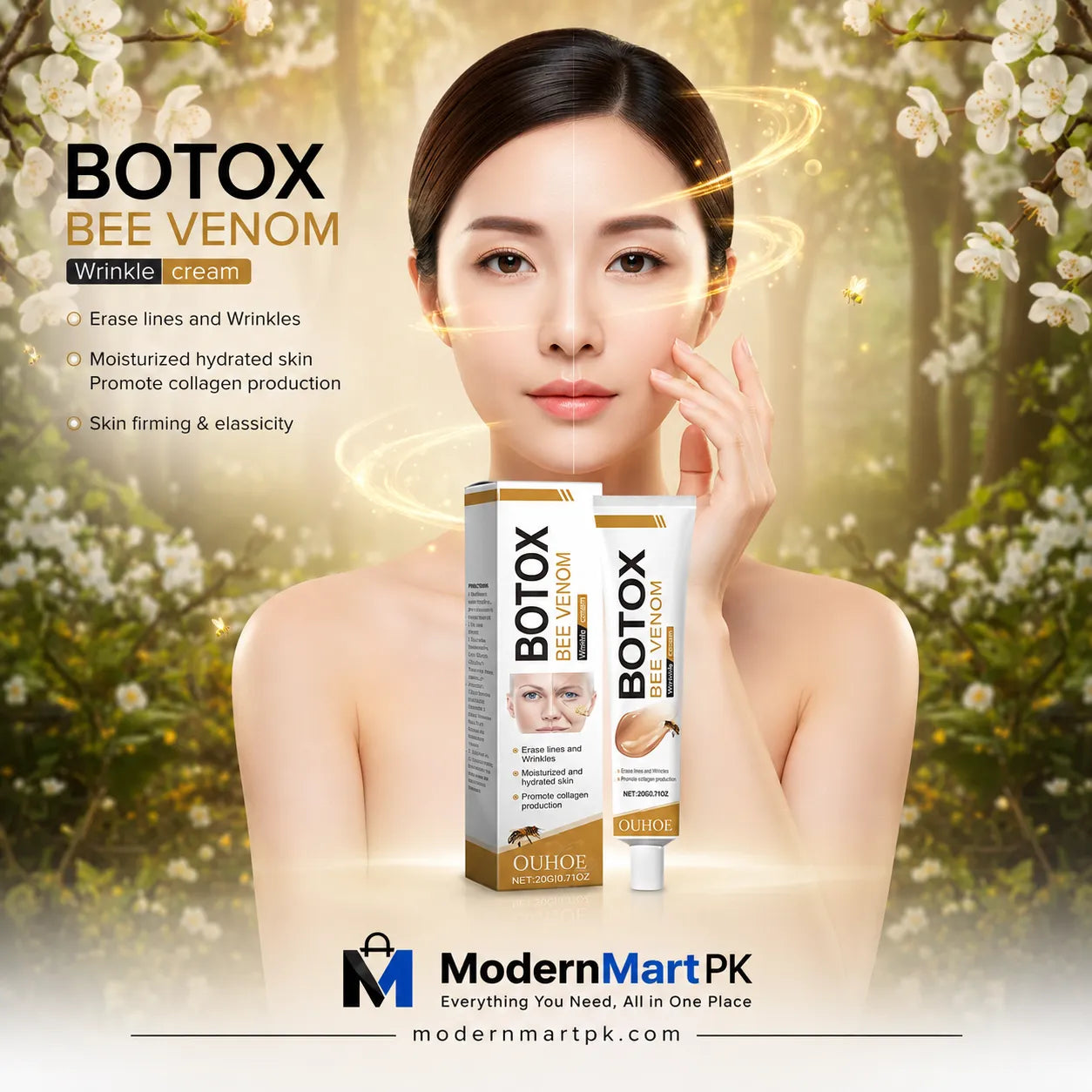 Bee Venom Wrinkle Cream Anti Aging Face Cream | Hydrating Moisturizer For Fine Lines, Wrinkles, Skin Firming & Brightening (20g)