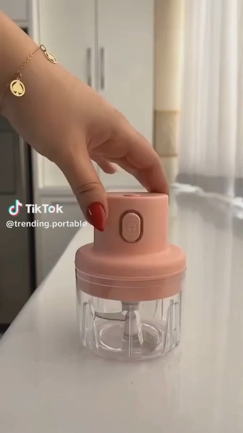 Mini Food Chopper Portable USB Rechargeable Vegetable Garlic Meat Grinder